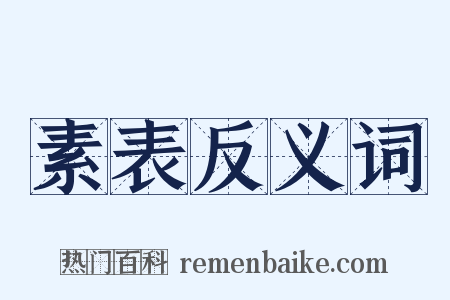 素表反义词是什么意思的图片